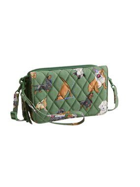 Vera Bradley Women's Cotton 3-in-1 Crossbody Bag Dog Park